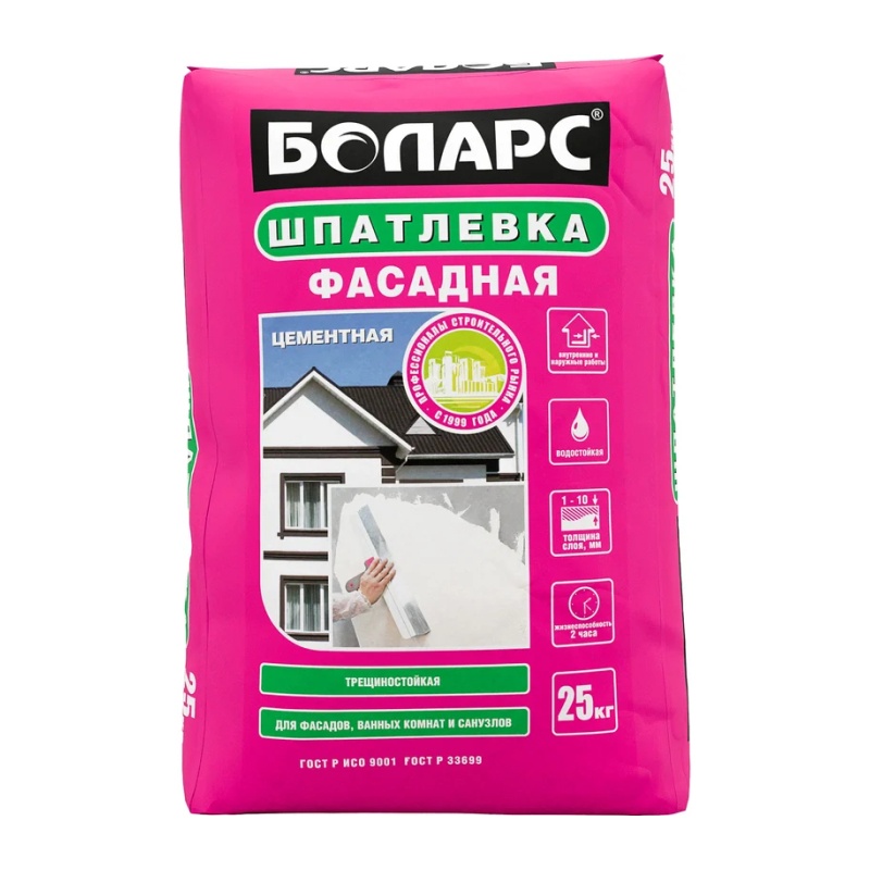 Шпаклевка фасадная Боларс, 25 кг