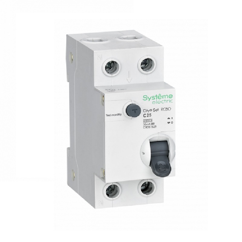 Дифференциальный автомат City9 АВДТ 4,5кА, С 25А, 30мА, тип А, 1P+N. SE C9D55625