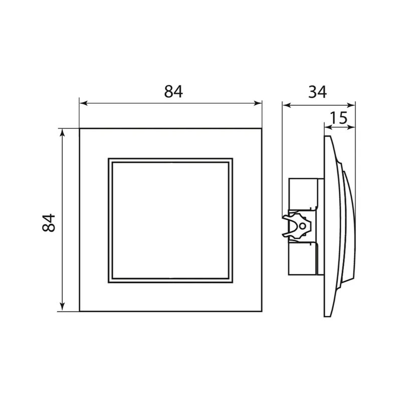 Выключатель с/у Минск ERV10-021-10, 1 клавиша, б/инд, белый