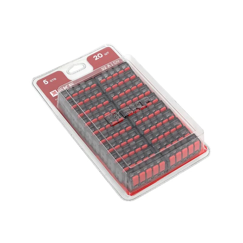 Клемма с рычажком 221-415 без пасты, 5 проводов 0,2-4 мм2 (20 шт.)