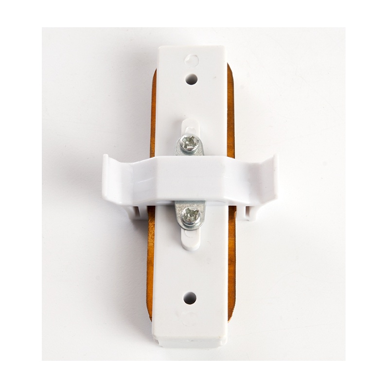 Коннектор I-образный (прямой) для накладного 1ф шинопровода, белый