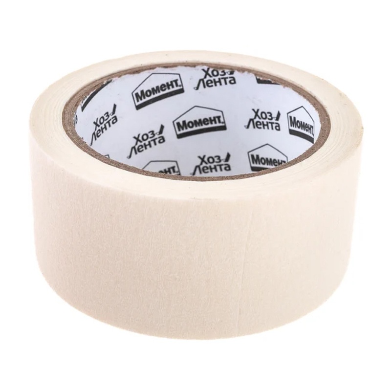 Лента клеящая хозяйственная Момент малярная, 48 мм х 25 м