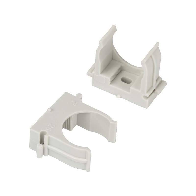 Держатель-клипса для труб d=25 мм, под пистолет, серый (50 шт)