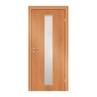 Полотно дверное Olovi, со cтеклом, миланский орех, б/п, с/ф (L2 700х2000x35 мм)