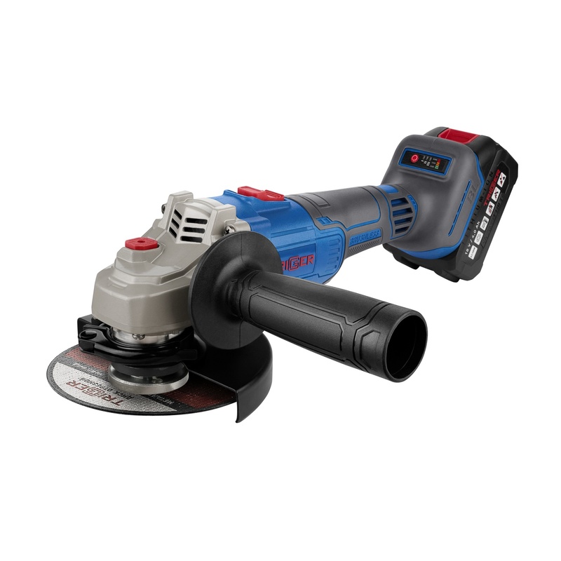 Шлифмашина угловая УШМ аккумуляторная Trigger 20123 ЕАП 18В, Li-ion d=125мм, 2х4Ач, кейс, бесщеточная