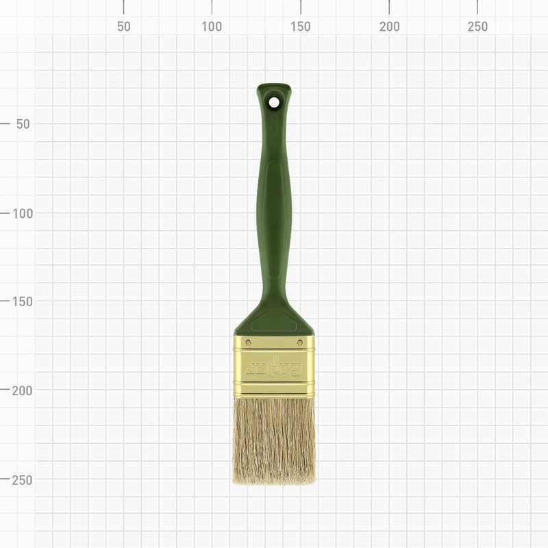 Кисть плоская ВАРЯГ 31233 светлая щетина 50 мм