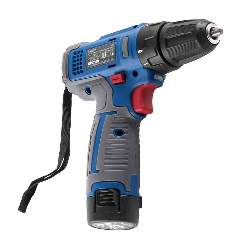 Дрель-шуруповерт Trigger 20101, 2 аккумулятора Li-ion (1,5Ач), 12V, 10 мм, 25 Нм, обойма, кейс