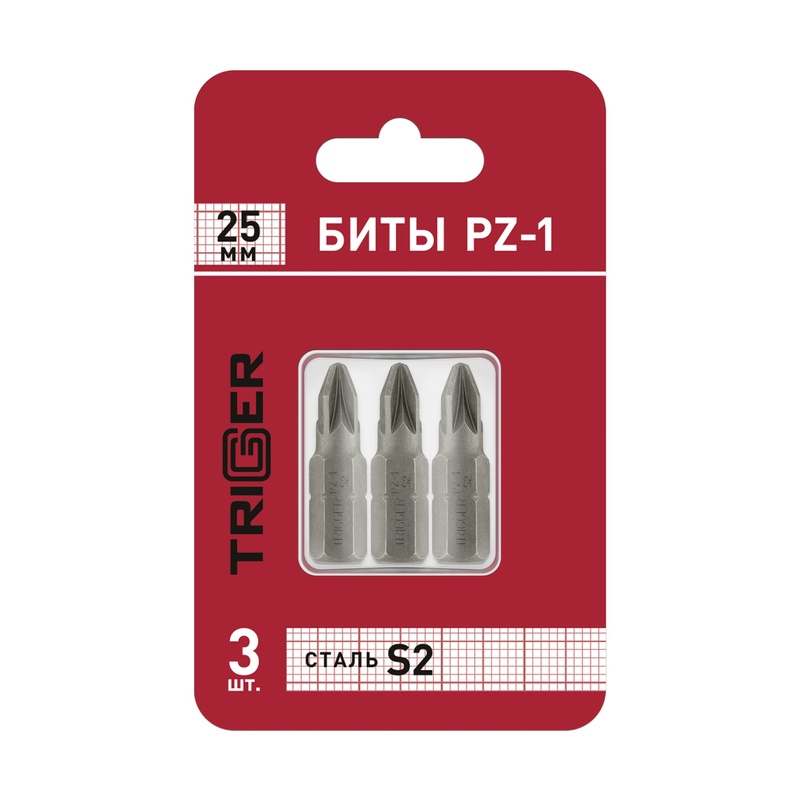 Биты Trigger 84963 Профи PZ-1 25 мм (3 шт.)