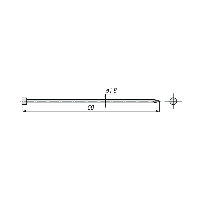 Гвоздь финишный SWFS DIN1152 1,8х50 (100 г)