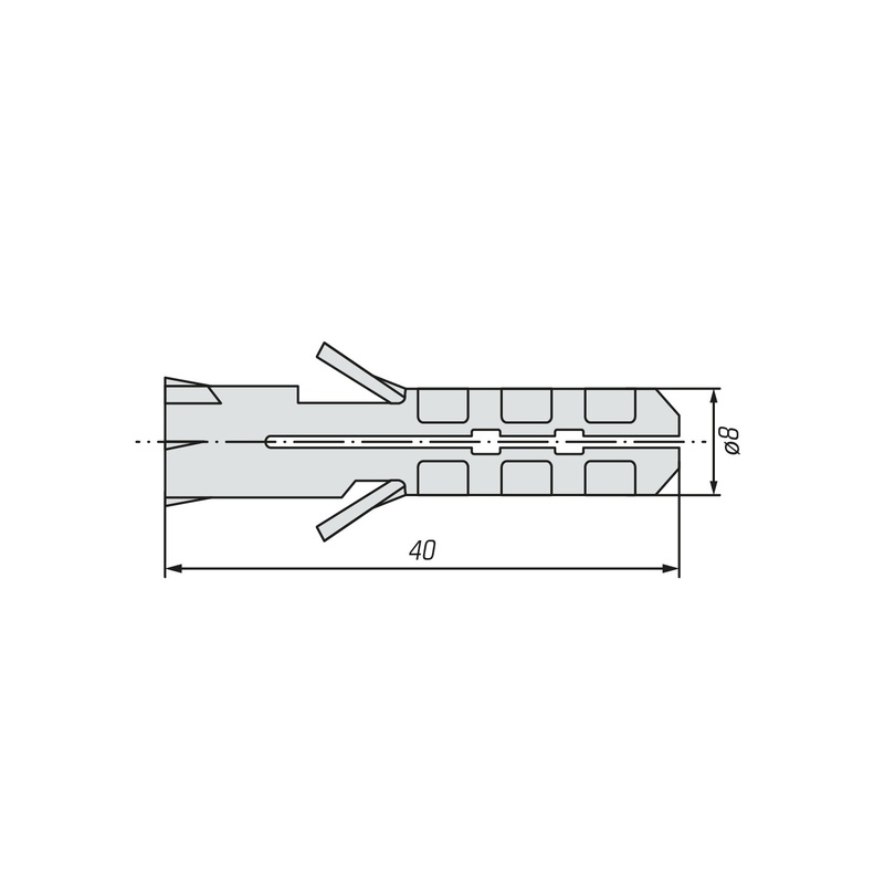 Дюбель PR 8х40 нейлон (100 шт)
