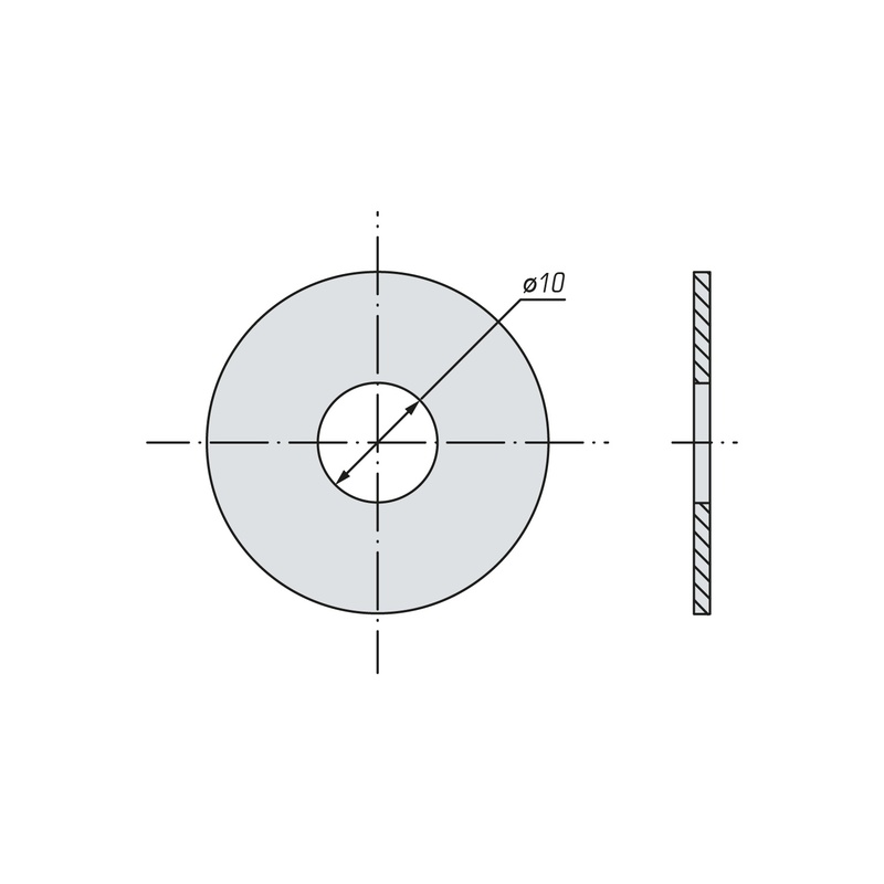 Шайба плоская увеличенная SWFS DIN9021 М10 (25 кг)