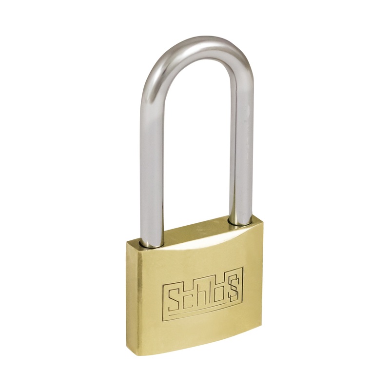 Замок навесной SCHLOSS PL-07/50-L латунь (78016)