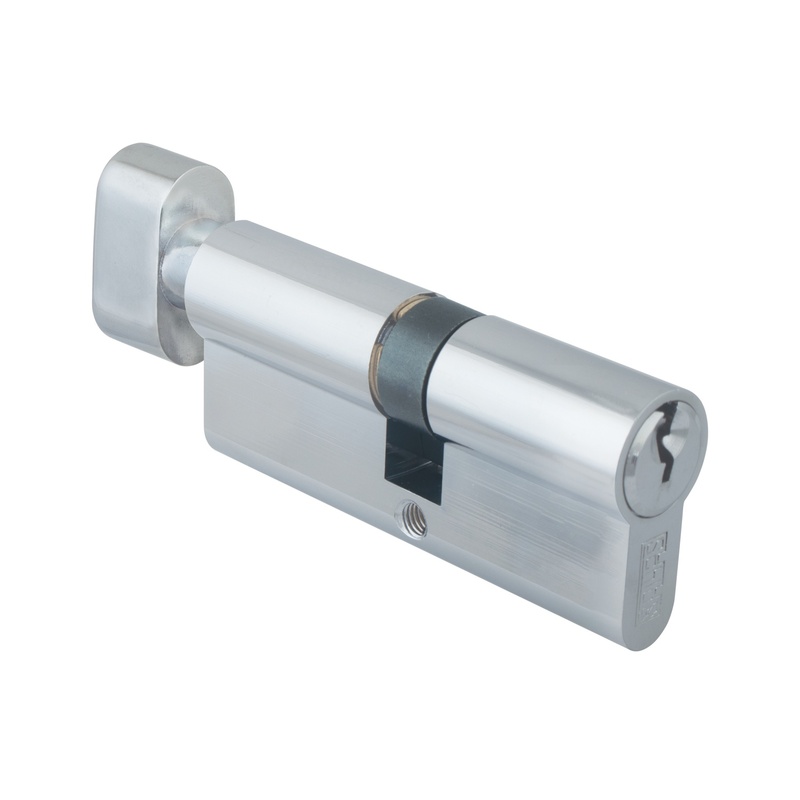 Цилиндр для замка ключ/завертка SCHLOSS 84023 (35/40) хром 75 мм (10/50)