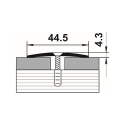 Порог стыкоперекрывающий Лука, дуб светлый (0,9 м х 44,5 мм)