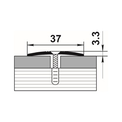 Порог стыкоперекрывающий Лука, дуб универсал (0,9 м х 37 мм)