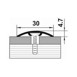 Порог со скрытым крепежом Лука, дуб беленый (1,8 м х 31,2 мм)