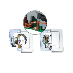 Розетка с/у Master РС16-401-01, 1 гнездо, б/з, слоновая кость