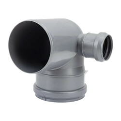 Отвод внутренний Sinikon с левым патрубком d=110х50 мм, 87 градусов