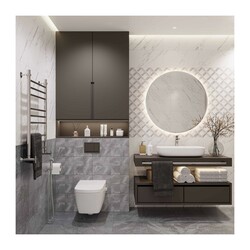 Плитка настенная низ Axima Флорида, серая, 250х500х8 мм