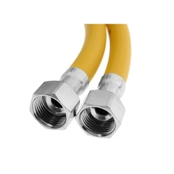 Подводка гибкая д/газа Aqualink, желтая, 1/2" В/В, 1500 мм