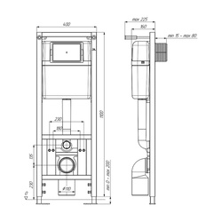 Инсталляция Ани-Пласт WC1010, 400 мм