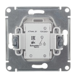 Переключатель с/у Atlasdesign Aqua ATN440161, 1 клавиша, б/инд, IP44, белый