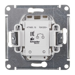 Выключатель с/у Atlasdesign ATN000313, 1 клавиша, с/инд, алюминий