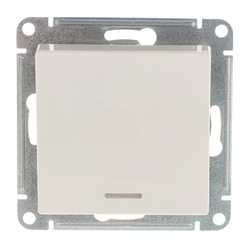 Выключатель с/у Atlasdesign ATN000213, 1 клавиша, с/инд, бежевый