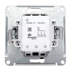 Выключатель с/у Atlasdesign ATN001031, 3 клавиши, б/инд, карбон