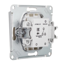 Переключатель с/у Atlasdesign ATN000361, 1 клавиша, б/инд, алюминий