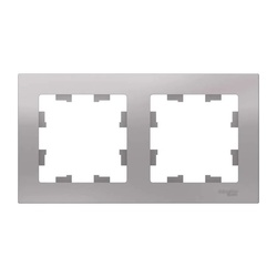 Рамка 2-х постовая AtlasDesign ATN000302, универсальная, алюминий