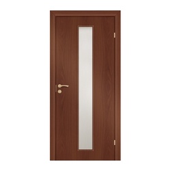 Полотно дверное OLOVI ламинир. Итальянский Орех 900х2000мм со стеклом L2 с замком