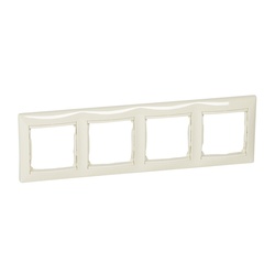 Рамка 4-х постовая Valena 695634, универсальная, бежевая