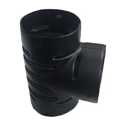 Тройник для дренажных гофрированных труб d=63х63 мм 90 градусов