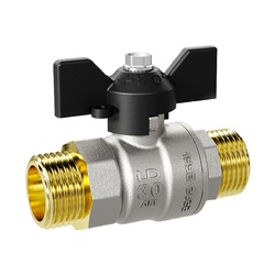 Кран шаровый PN40, 3/4" Н/Н, бабочка