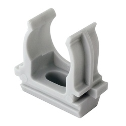 Держатель-клипса для труб d=25 мм, серый (10 шт.)