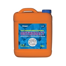 Пластификатор для цементных растворов Оптимист C409 Оптипласт, 10 л