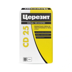 Смесь для ремонта бетона Церезит CD25 мелкозернистая 5–50 мм, 25 кг