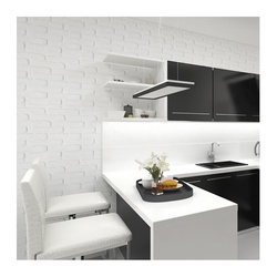 Панель ПВХ Кирпич белый, 2700х250х8 мм (10 шт.)