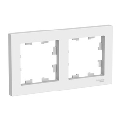 Рамка 2-х постовая AtlasDesign ATN000102, универсальная, белая