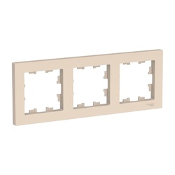 Рамка 3-х постовая AtlasDesign ATN000203, универсальная, бежевая
