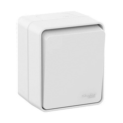 Выключатель о/у Atlasdesign Profi ATN540111, 1 клавиша, б/инд, IP54, белый