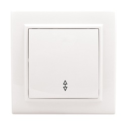 Переключатель с/у Минск ERV10-025-10, 1 клавиша, б/инд, белый