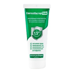 Анаэробный клей-герметик Сантехмастергель до 1 1/2" зеленый, 60 гр