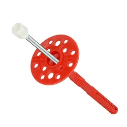 Дюбель-гвоздь для изоляции 10х140 мм (1000 шт) с металлическим гвоздем и термоголовкой ГОСТ